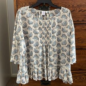 Feminine & Delicate. Semi-Sheer Floral Blouse